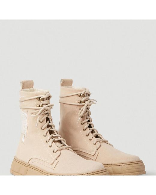 Lace-Up Boots Viron de color Natural