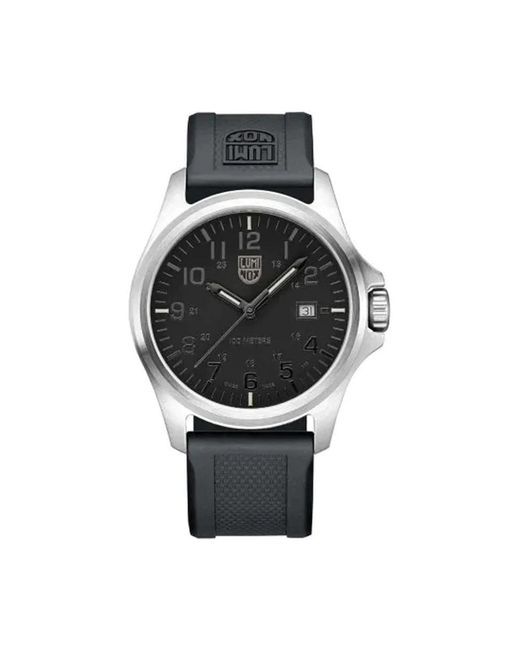 Luminox Accessoires ,Zwart ,Patagonia Steel Watch in het Black voor heren