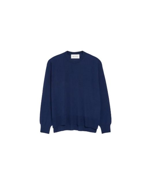 AMI Blue Round-Neck Knitwear for men