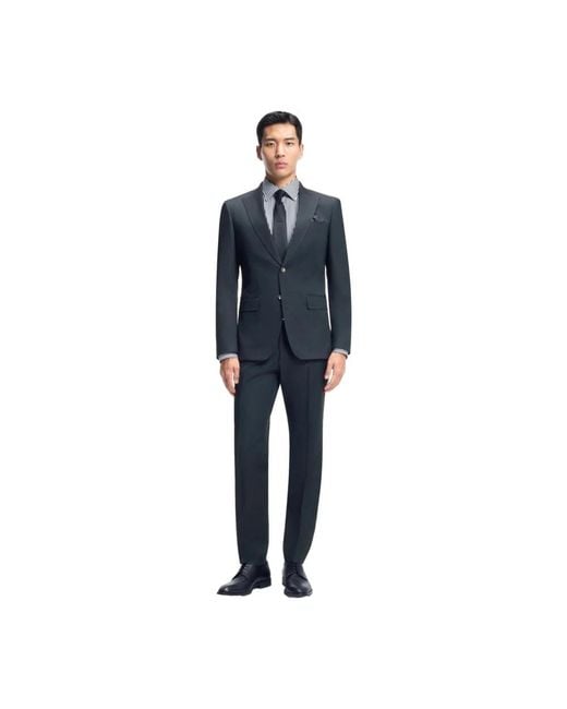 HUGO Black Single Breasted Suits for men