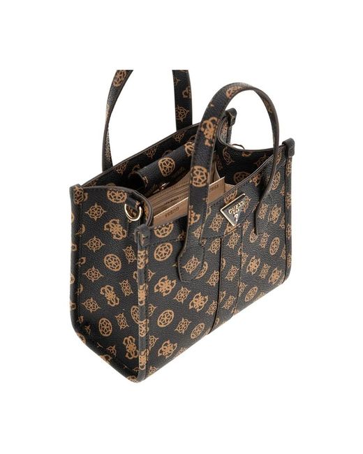 Guess Black Braune synthetische handtasche