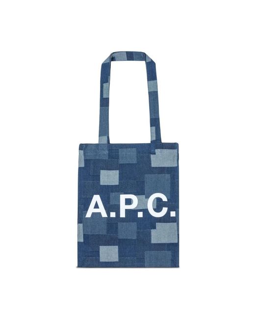 A.P.C. Blue Tote Bags