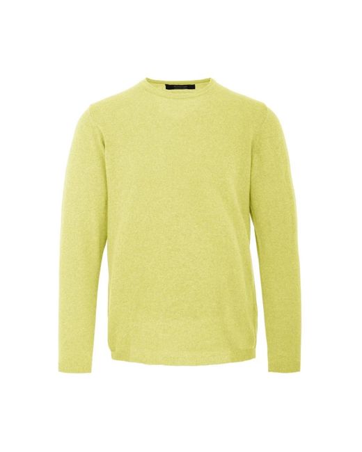Bomboogie Yellow Round-Neck Knitwear for men