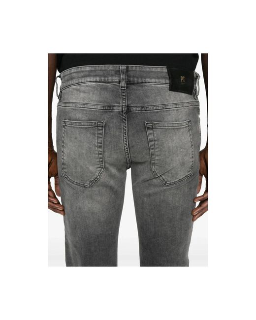PT01 Dunkelgraue denim jeans mit klassischem stil in Gray für Herren