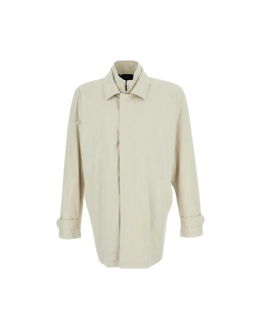 Fay White Single-Breasted Coats for men