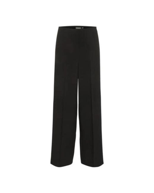 Soaked In Luxury Black Wide Trousers