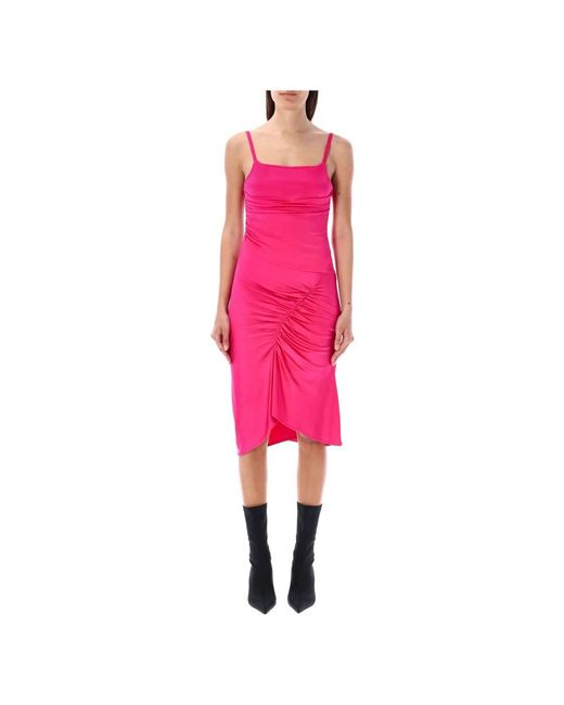 MARINE SERRE Pink Midi Dresses