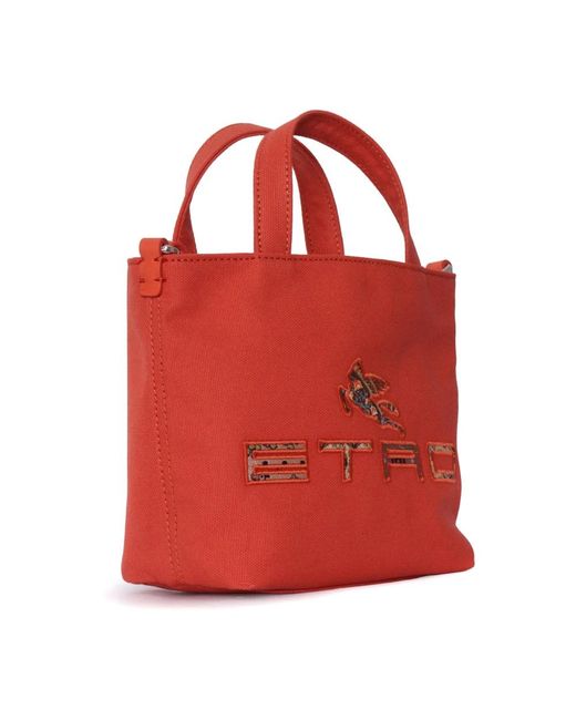 Etro Red Tote Bags