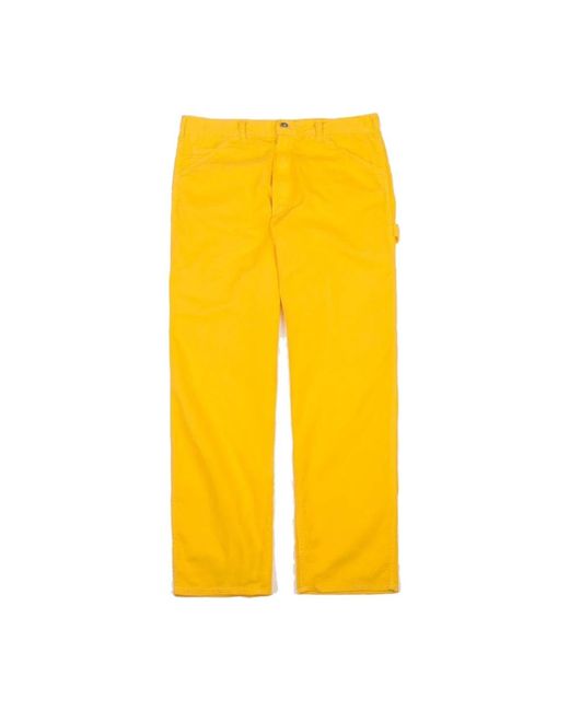 Stan Ray Yellow Cropped Trousers for men