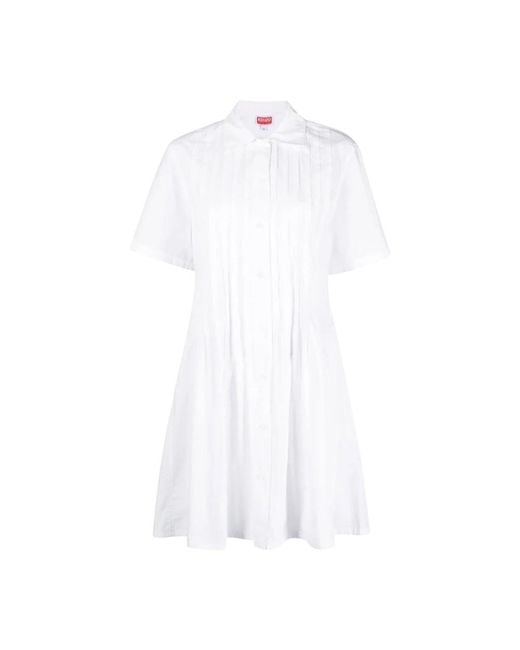 KENZO White Short Dresses