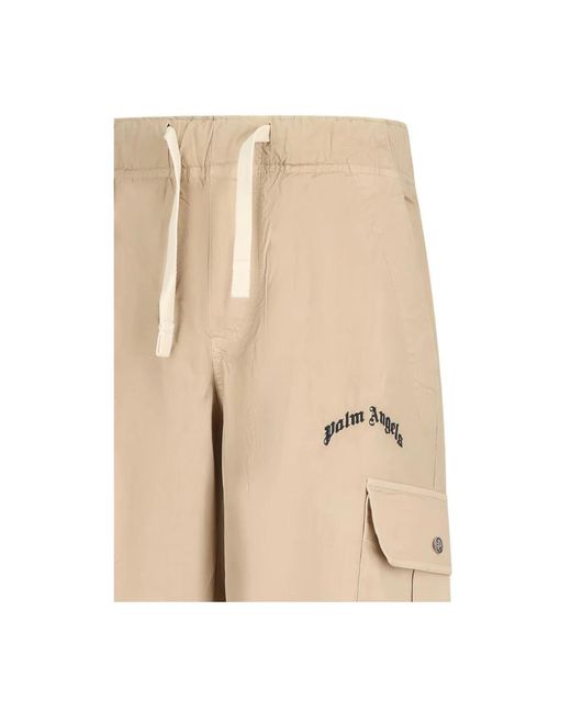 Palm Angels Natural Wide Trousers for men