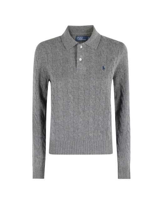 Polo Ralph Lauren Gray Round-Neck Knitwear