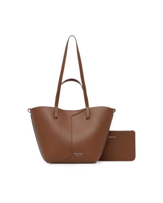 Emporio Armani Brown Shopping Bags