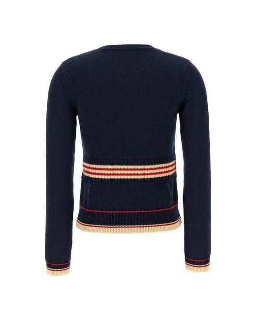 Valentino Garavani Blue Round-Neck Knitwear