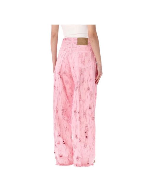 Haikure Pink Loose Fit Jeans