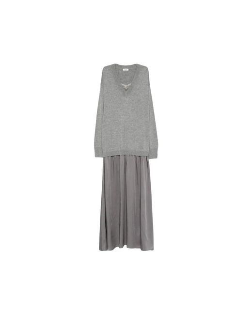 Liu Jo Gray Knitted Dresses