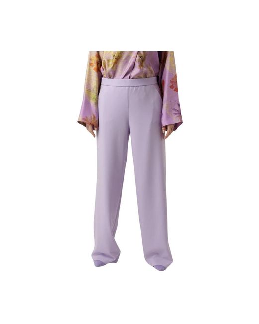 RAFFAELLO ROSSI Purple Wide Trousers