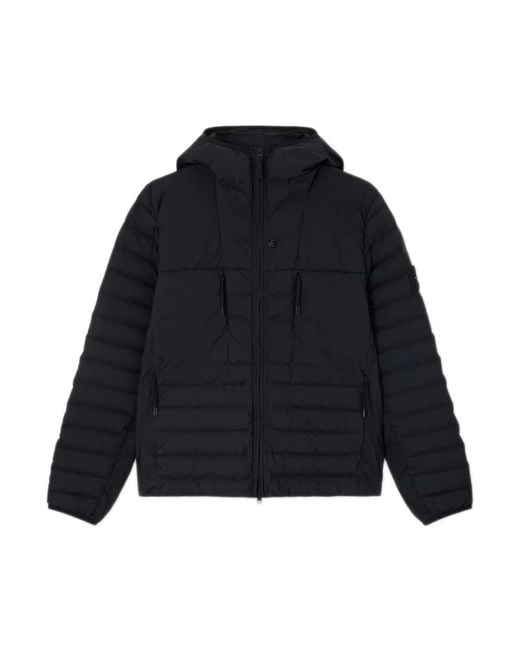 Stone Island Black Coats for men