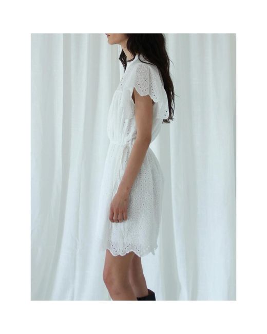 Designers Remix Blue Luna Kurzes Kleid Creme