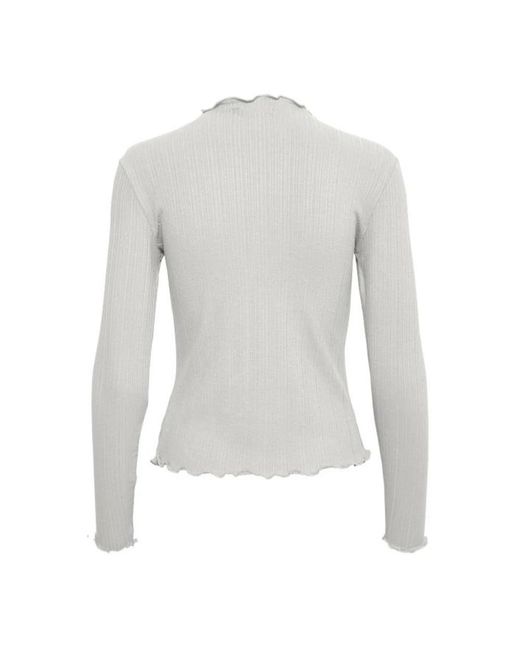 Karen By Simonsen Gray Long Sleeve T-Shirts