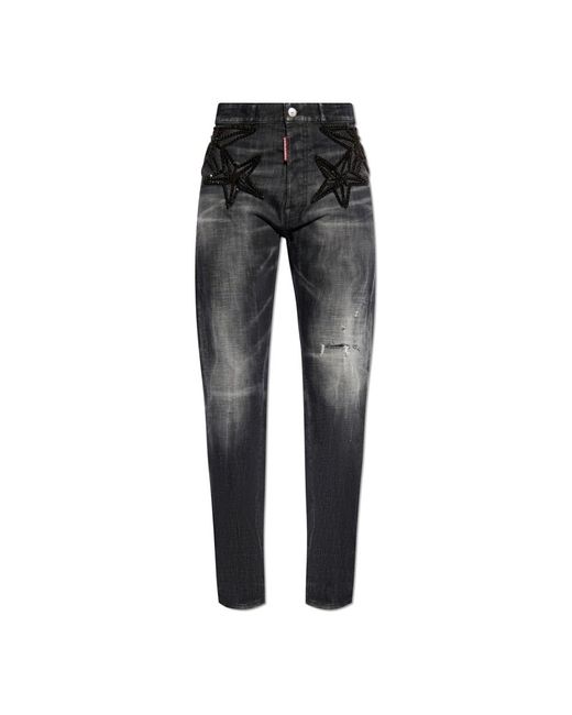 Jeans > slim-fit jeans DSquared² en coloris Gray