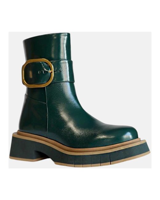 Paloma Barceló Green Ankle Boots
