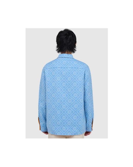 Casablanca Blue Casual Shirts for men