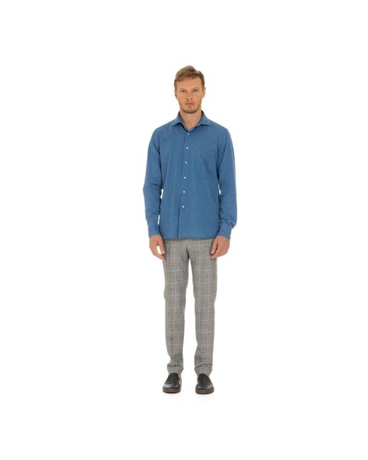 Borriello Denim Overhemd in het Blue voor heren