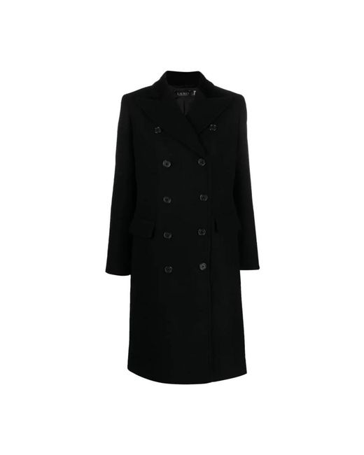Ralph Lauren Black Double-Breasted Coats