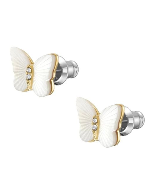 Earrings Fossil de color Metallic