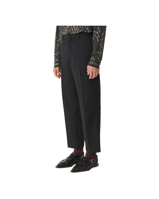 Lanvin Black Straight Trousers for men