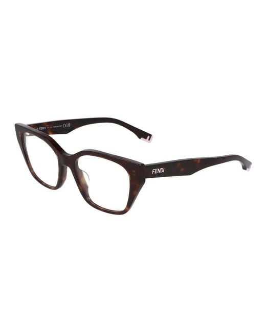 Fendi Brown Quadratische Acetatbrille Modell Fe50001I