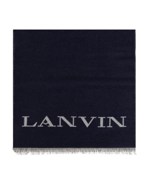 Lanvin Blue Schal mit logo