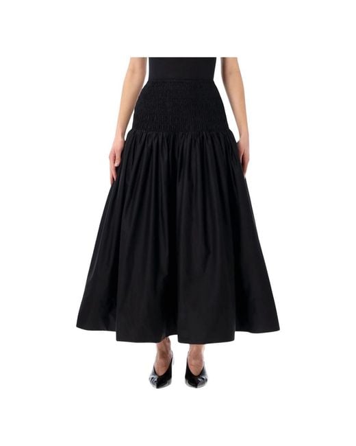 Self-Portrait Black Midi Skirts