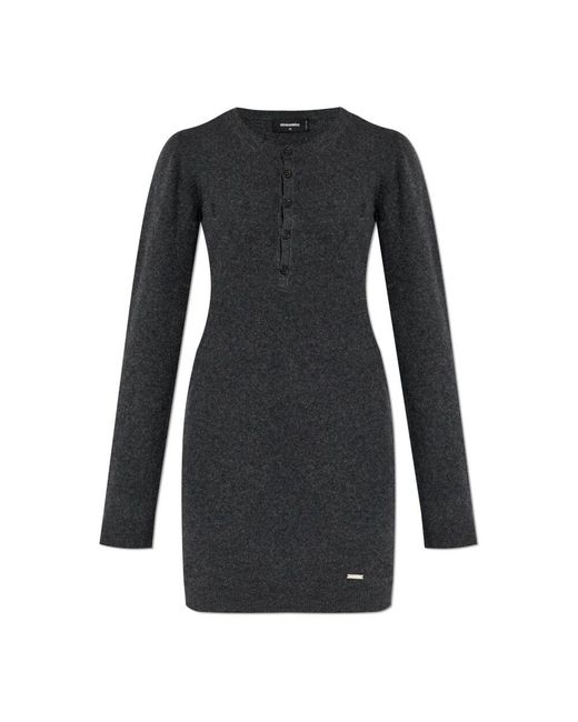 DSquared² Black Wollkleid