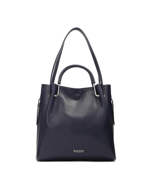 Kazar Blue Marineblaue Handtasche Mit Steifen Griffen