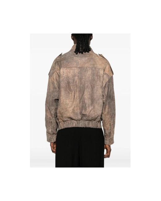 Giorgio Brato Brown Leather Jackets
