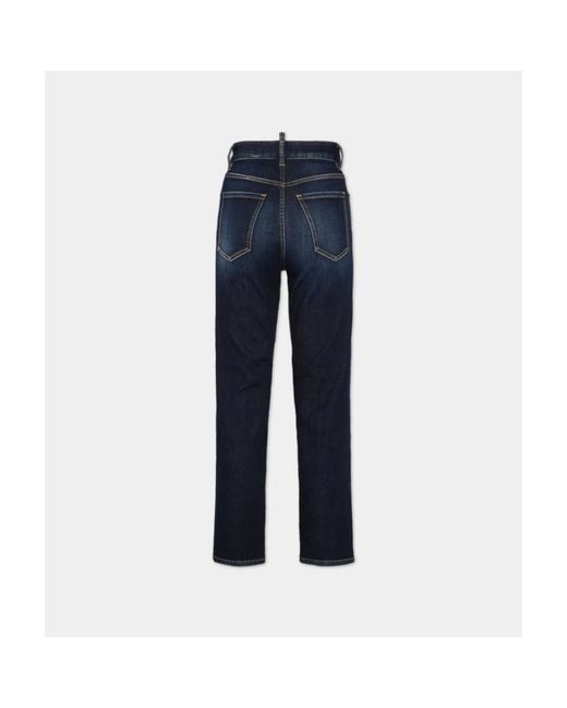 DSquared² Boston Cropped Jeans in het Blue