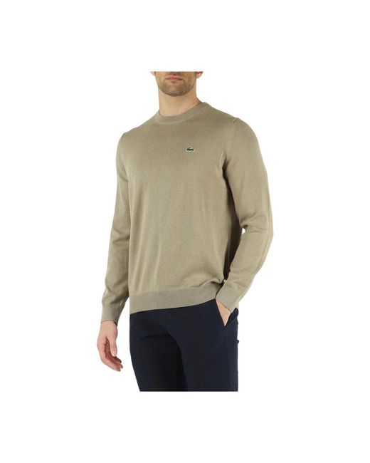 Lacoste Natural Round-Neck Knitwear for men