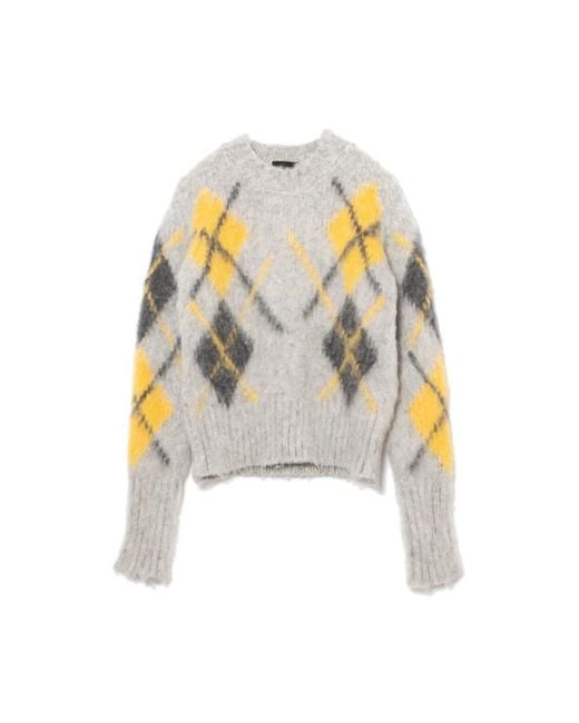 Round-Neck Knitwear Roberto Collina de color White