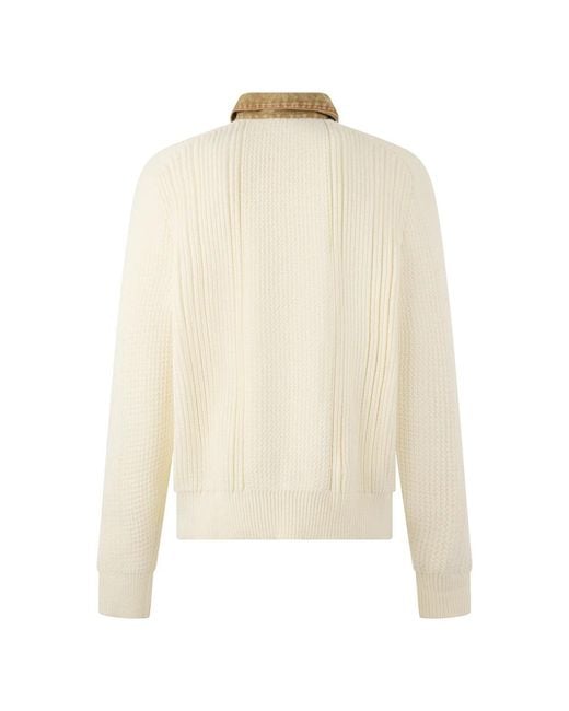 DIESEL White Round-Neck Knitwear for men