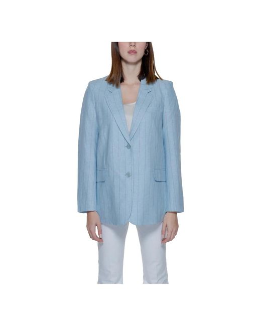 Vero Moda Blue Pinstripe linen jacket frühling/sommer kollektion