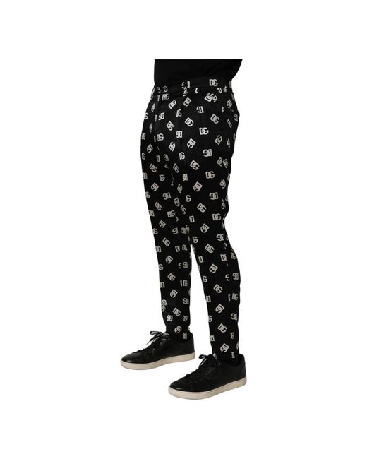 Dolce & Gabbana Black Slim-Fit Trousers for men
