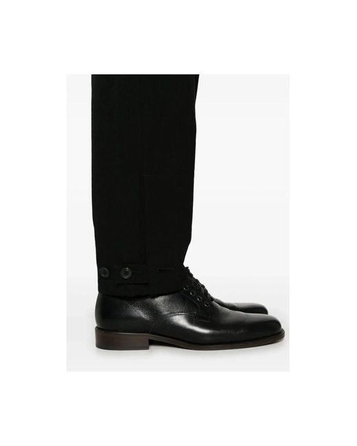 Yohji Yamamoto Schwarze hose mit vorderem knopf und reißverschluss in Black für Herren