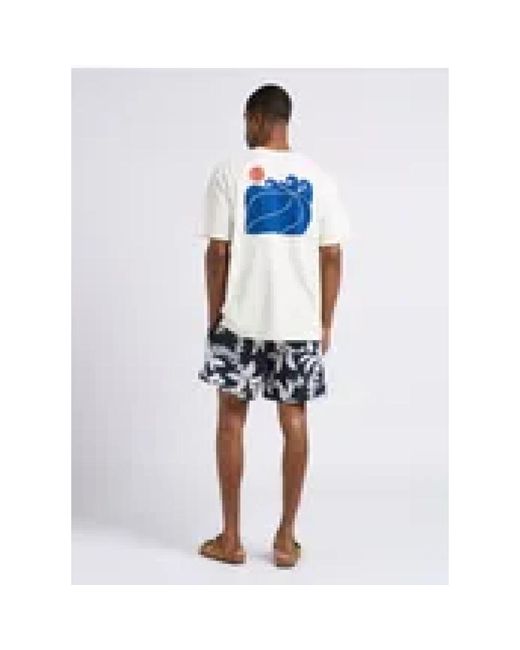 Shorts da spiaggia stampati di Gant in Blue da Uomo
