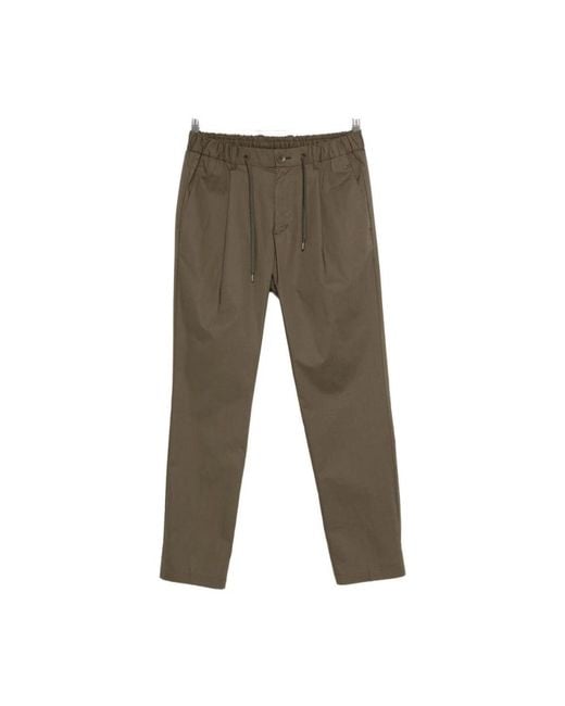 Herno Green Straight Trousers for men