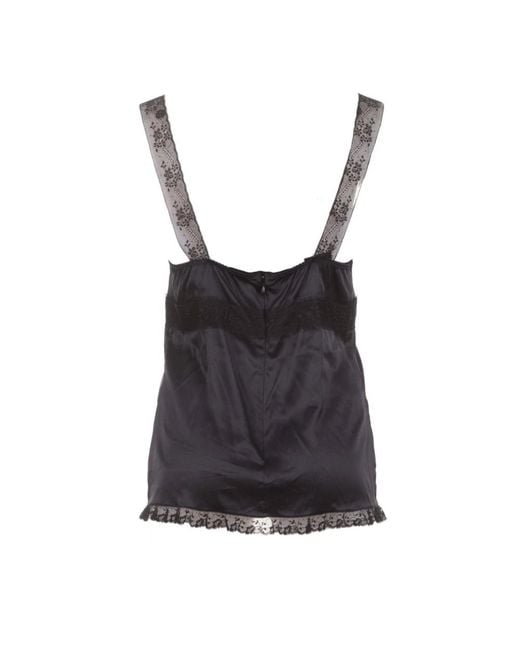 Dolce & Gabbana Black Sleeveless Tops