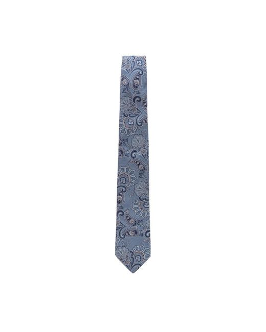 Etro Accessoires ,Blauw ,Paisley Patroon Zijde Jacquard Stropdas in het Blue voor heren