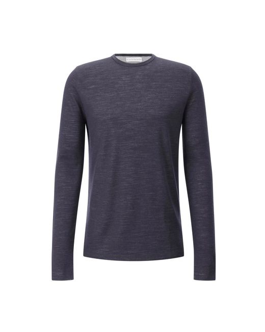 KIEFERMANN Leichter Wollmischpullover in Blue für Herren