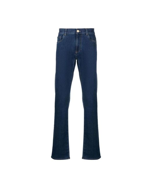 Canali Blue Slim-Fit Jeans for men